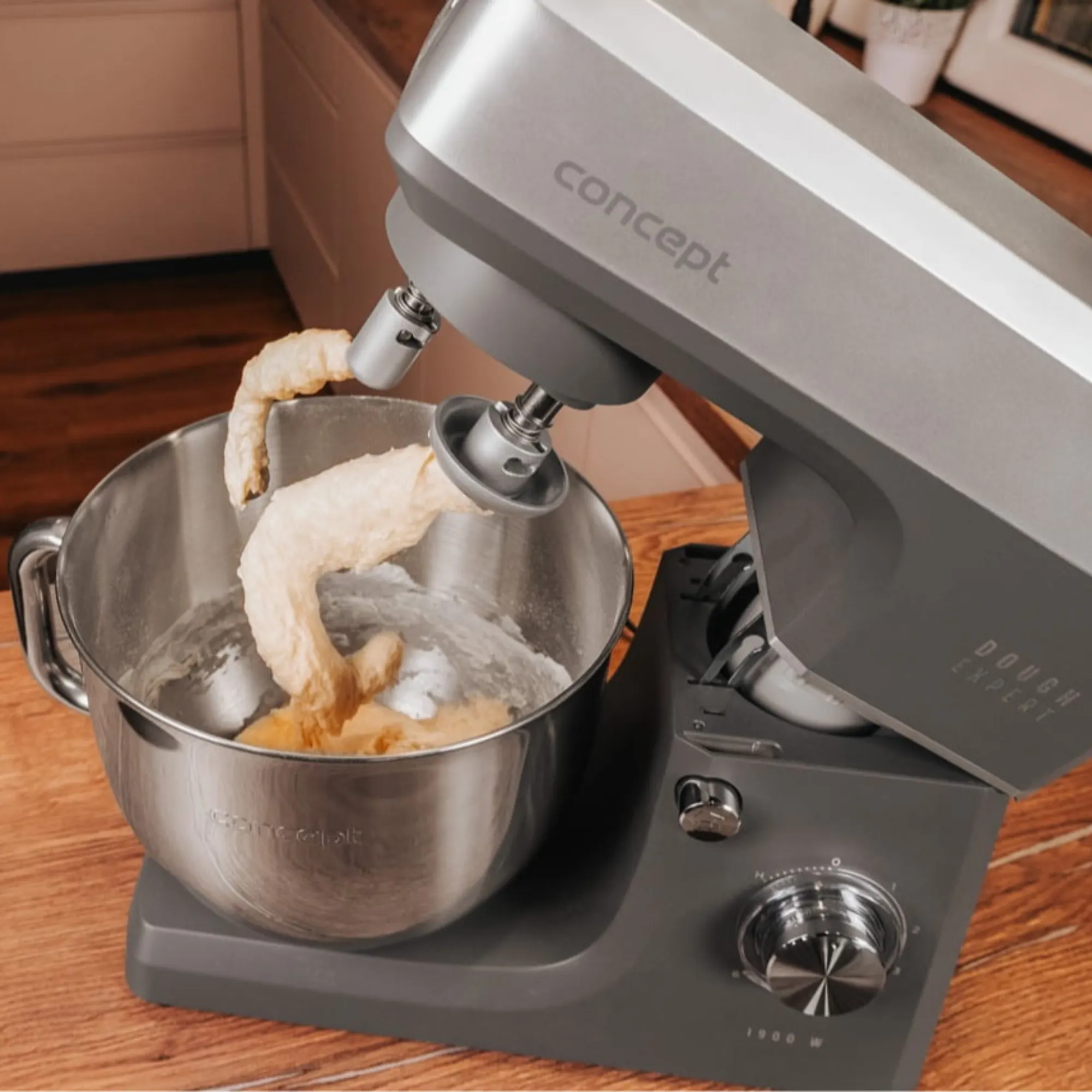 robotmixer, kitchen, standmixer, metallic, dough