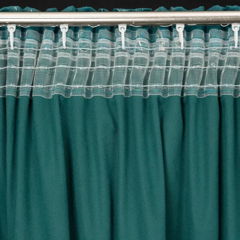 ZASŁONA GOTOWA NADIA NA TAŚMIE 140X300 CM CIEMNOTURKUSOWY - EU_409037