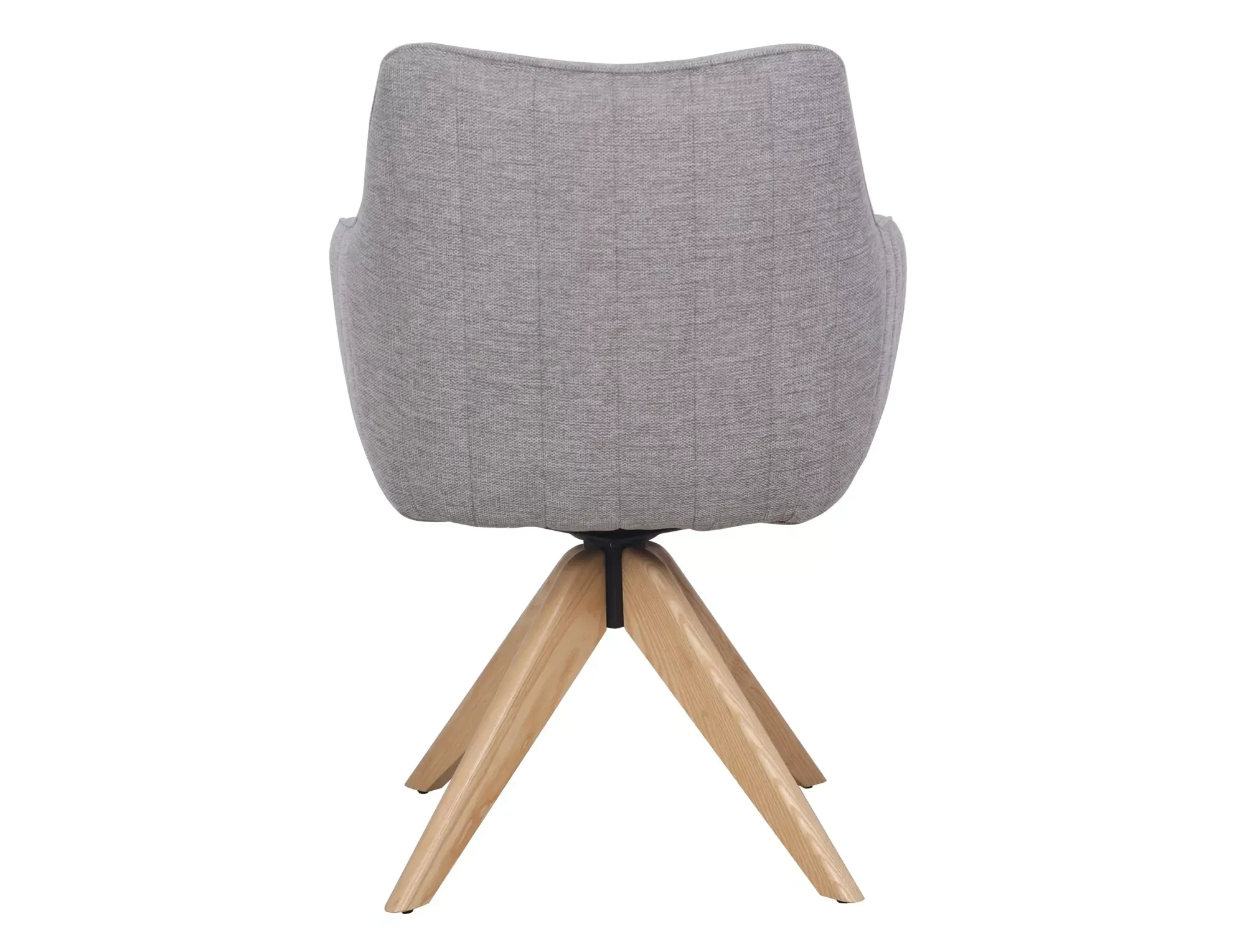 Krzesło obrotowe 180° AZALIA D BREGO szare nogi drewniane - AZALIADBRDSZ