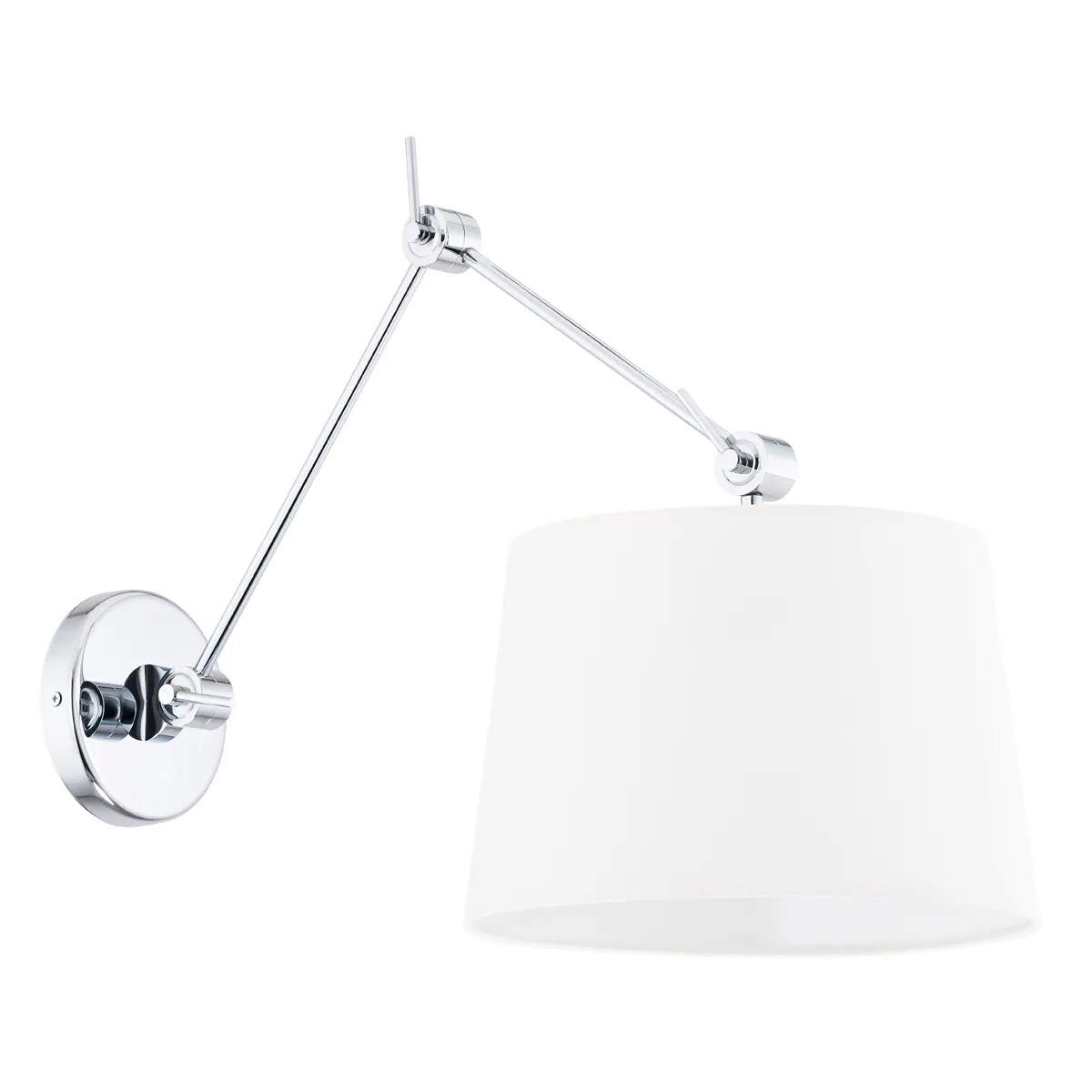 Kinkiet ZAKYNTOS metalowy chromowany biały regulowany