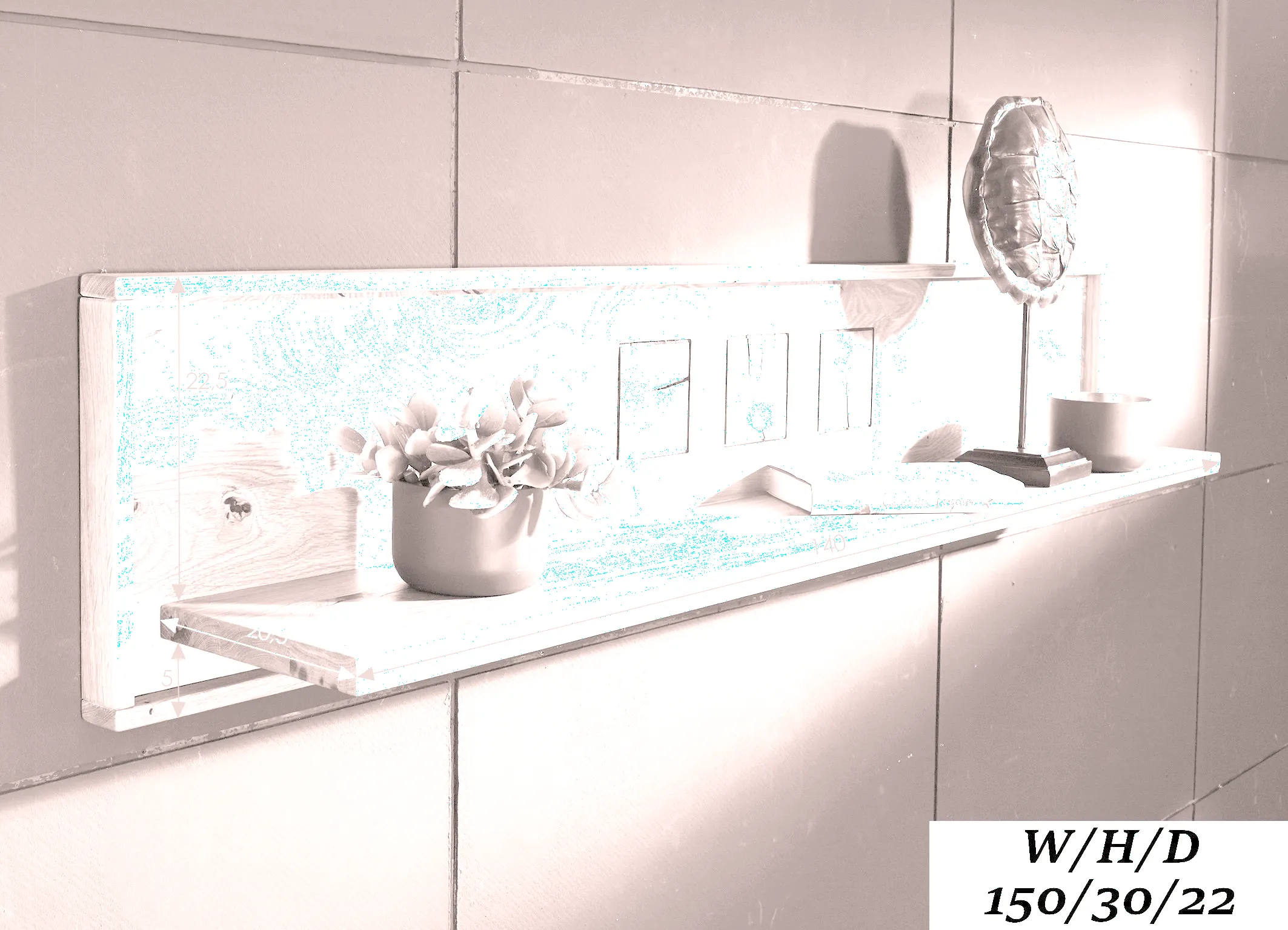 Półka wisząca II Cornflower, dąb olejowany 150 cm - GK_1033151011