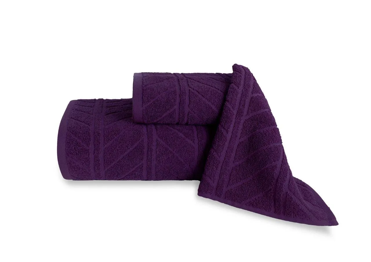 Ręcznik frotte RELIEF 30x50 gramatura 500 śliwkowy - FARO_30231