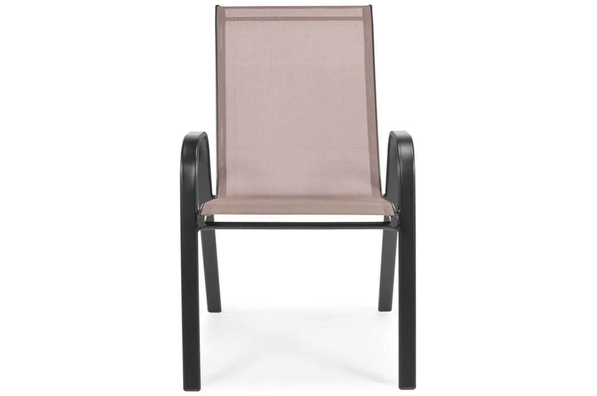 Zestaw ogrodowy PORTO - stół: 90x150 cm + 6 krzeseł - brązowy - FE5906948129528