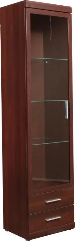 Witryna 1-drzwiowa z 2 szufladami IMPERIAL TYP 01 Orzech — zdjęcie 2