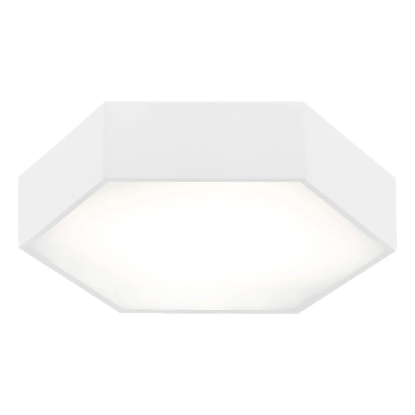 Plafon ARIZONA LED metalowy biały hexagon 33x29cm Plafon ARIZONA LED metalowy biały hexagon 33x29cm