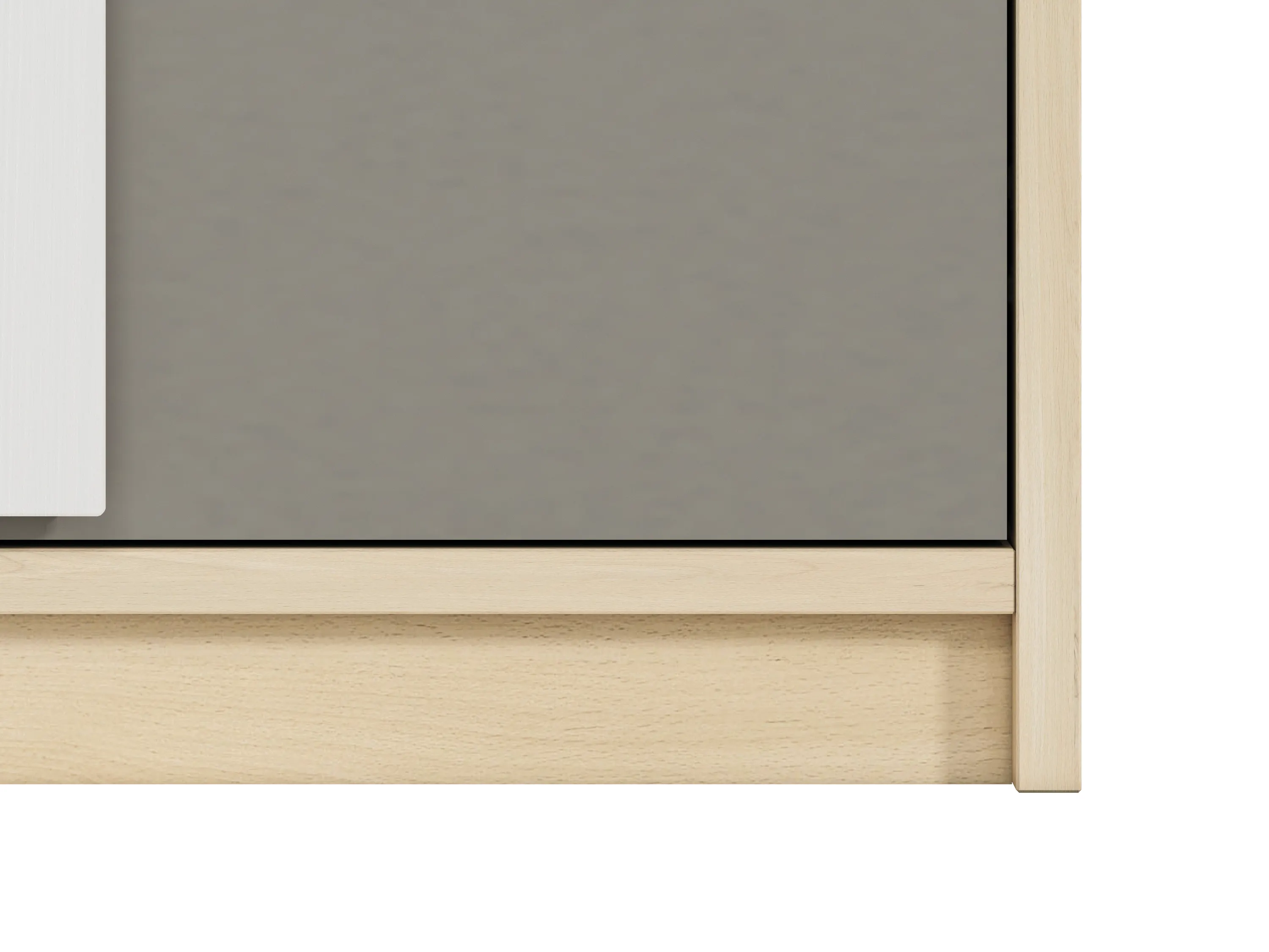 Szafa 2-drzwiowa z półkami i drążkiem DROP 02 buk fjord, biały, szary - 1DROP0201-001