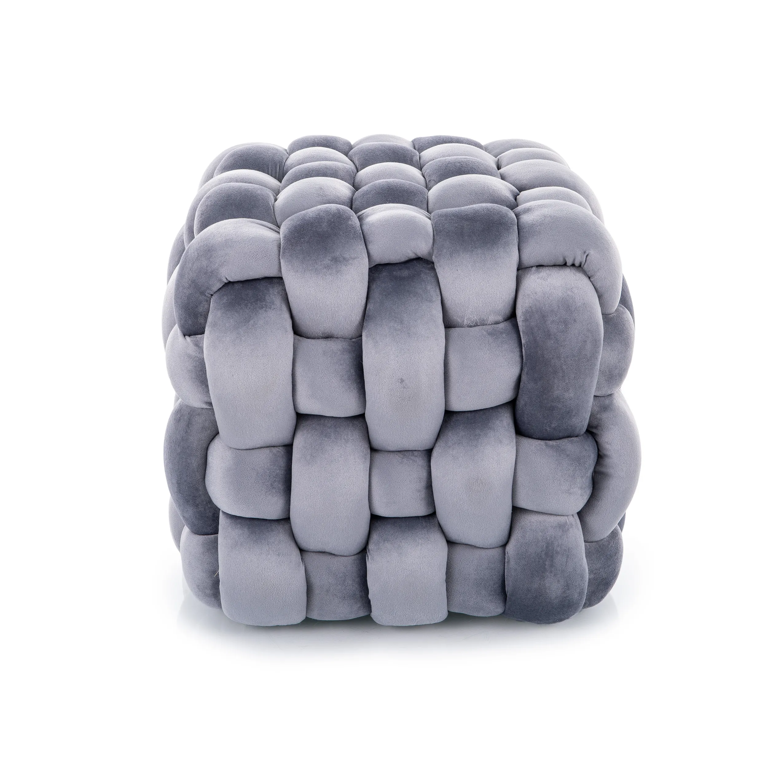 Puf FARIS VELVET 41x45x45 szary - FARISVSZ