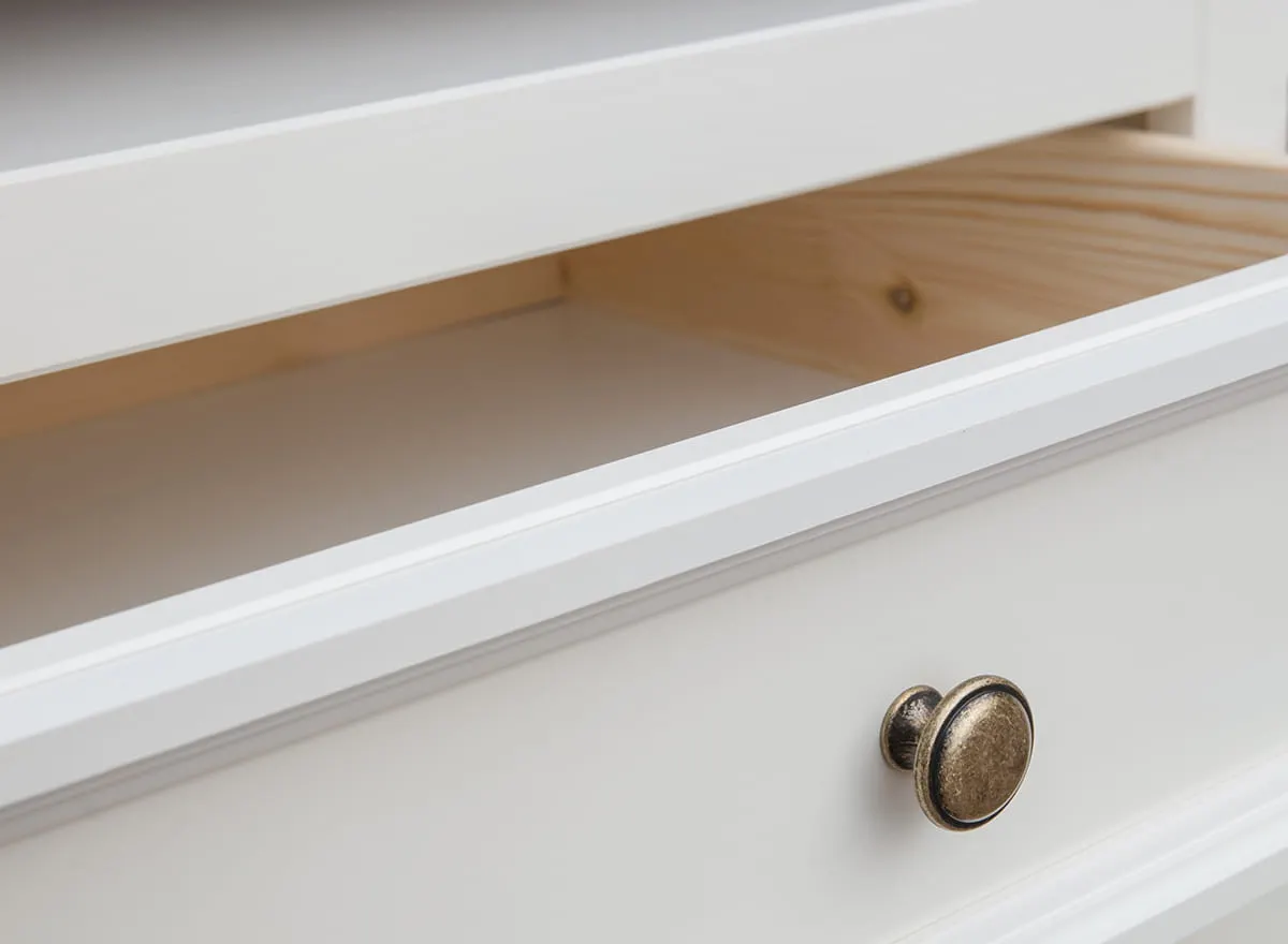 Beliźniarka 2-drzwiowa z 2 szufladami BELLUNO ELEGANTE biały - orzech - PL033B/O