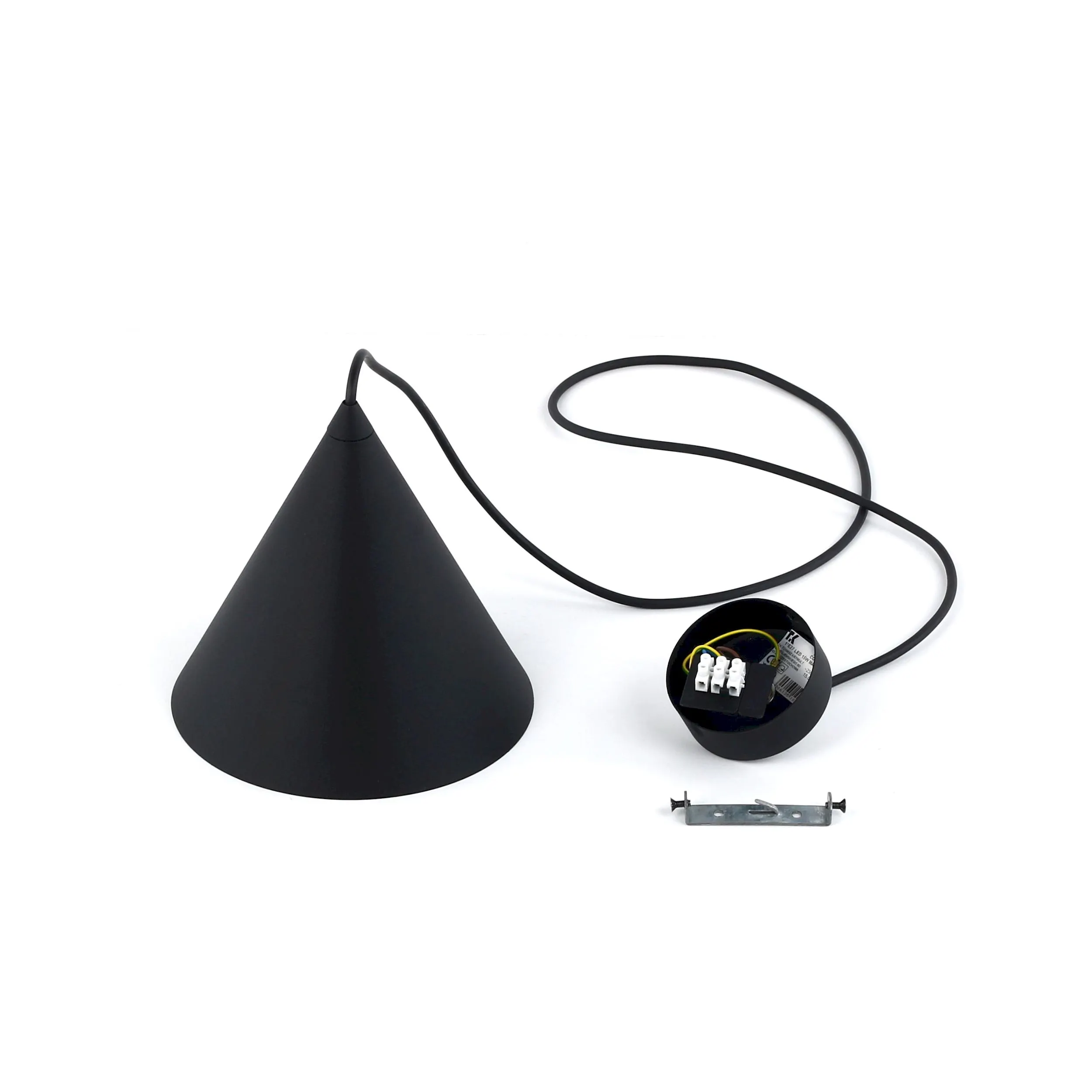 Lampa wisząca CONO czarna metalowa okrągła 170x32cm - TK_10057