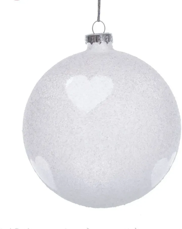 Bombka szklana W SERCA mała 31857 szara 6 sztuk Bombka szklana W SERCA mała 31857 szara 6 sztuk