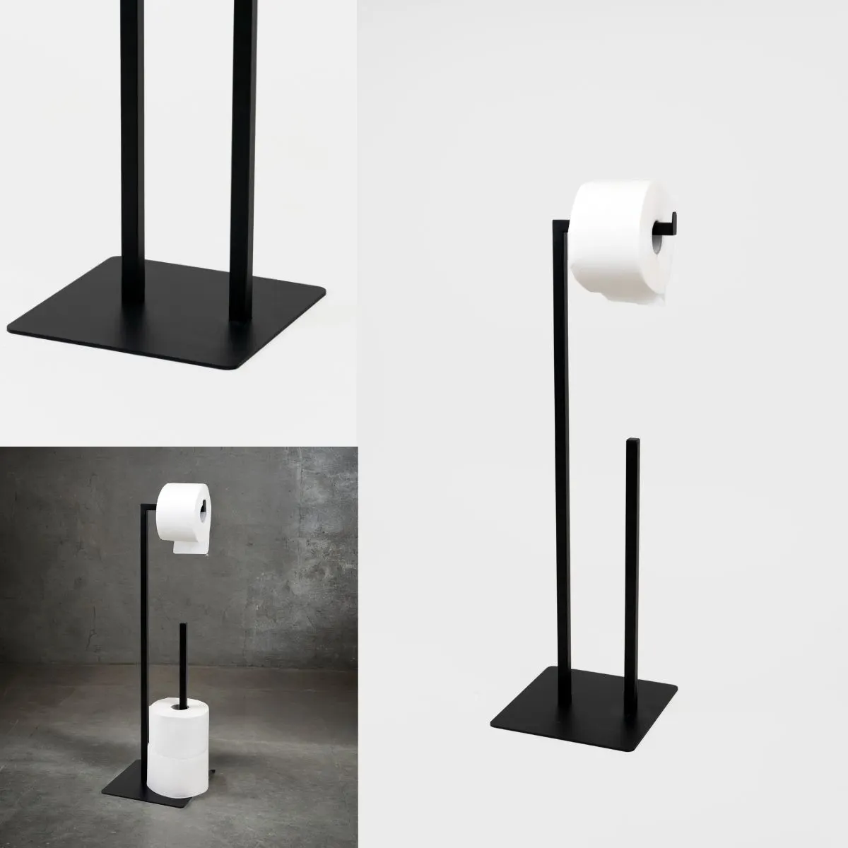 Stojak na papier toaletowy AMILLY czarny - LD_TZ000311