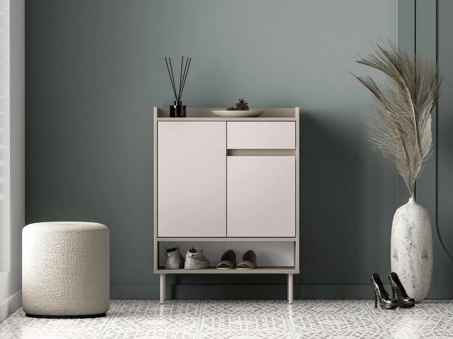 Szafka na buty z szufladą VOCO 70x95 dąb cremona/kaszmir - 1VOCO03-001