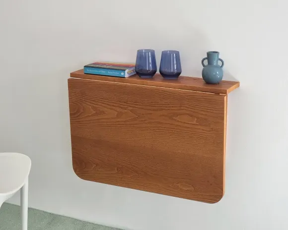 Stół ścienny opadający KLAPP drewniany 60x70 jesion naturalny - RGBKLAPP6070_ASH