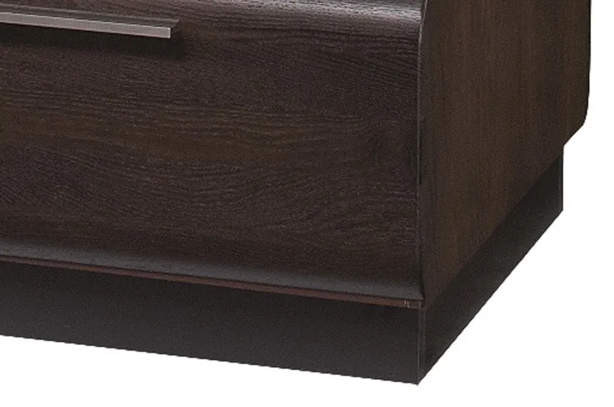 Stolik kawowy PORTI 41 drewniany dąb czekoladowy czarny 110x60x47cm - TH-100-0856