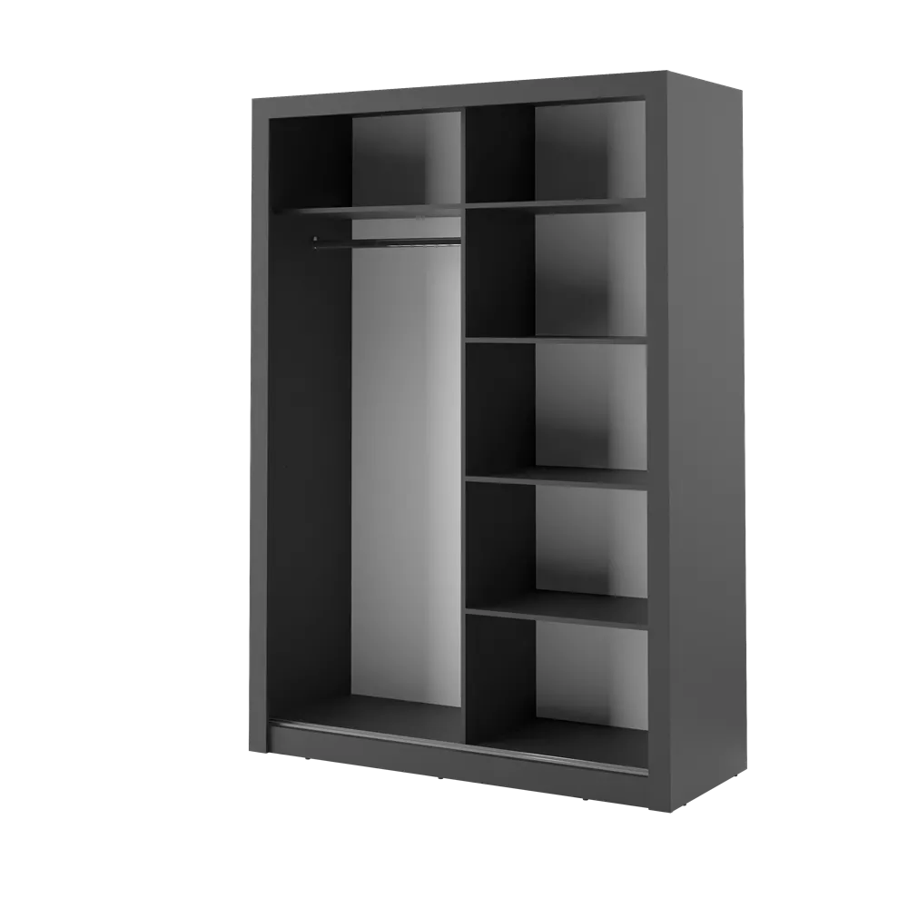 Szafa 2-drzwiowa ARTI AR-04 150cm czarna - AR4C