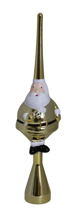 Szpic na choinkę Z MIKOŁAJEM 8547 złoty