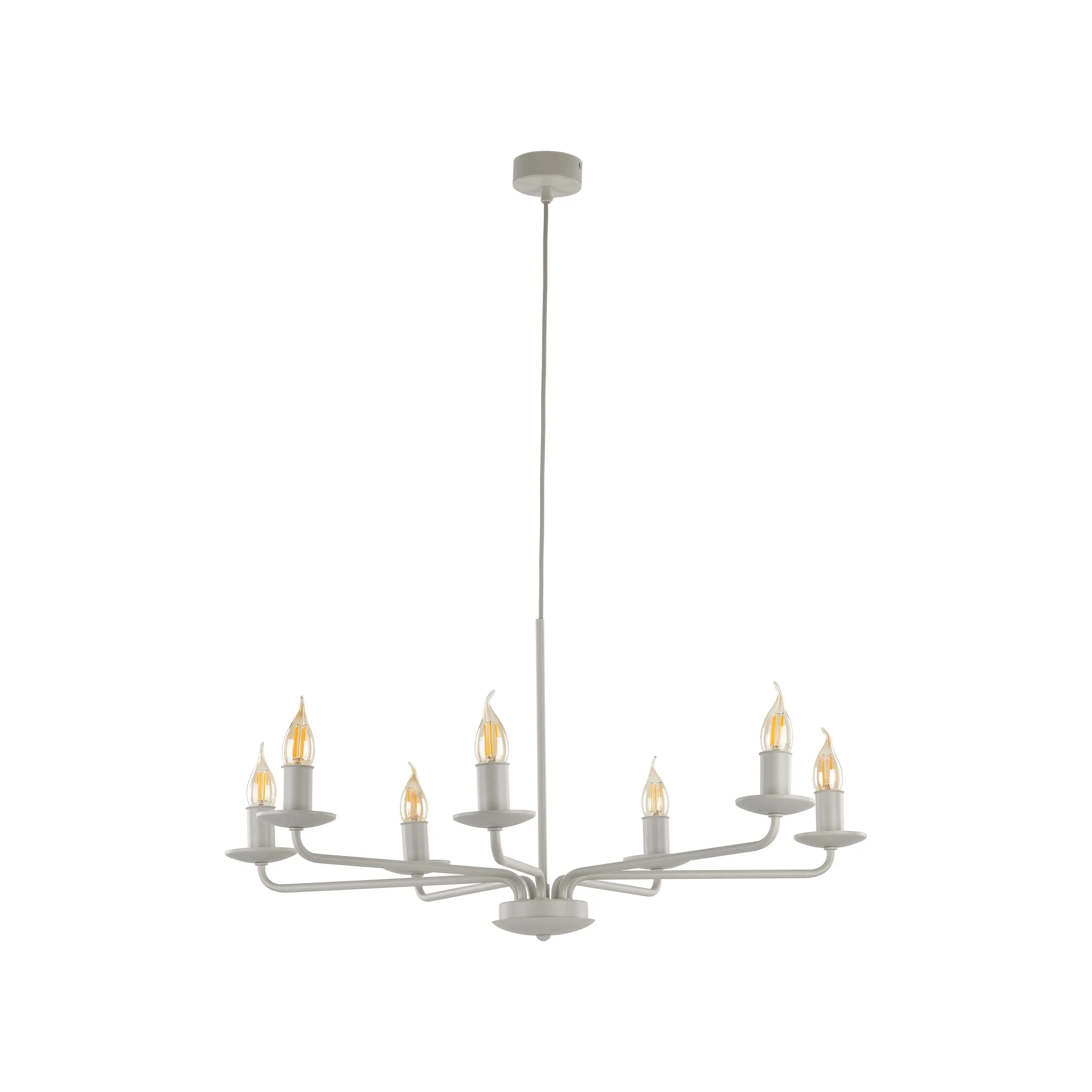 Lampa wisząca LIMAL beżowa metalowa 86x72cm