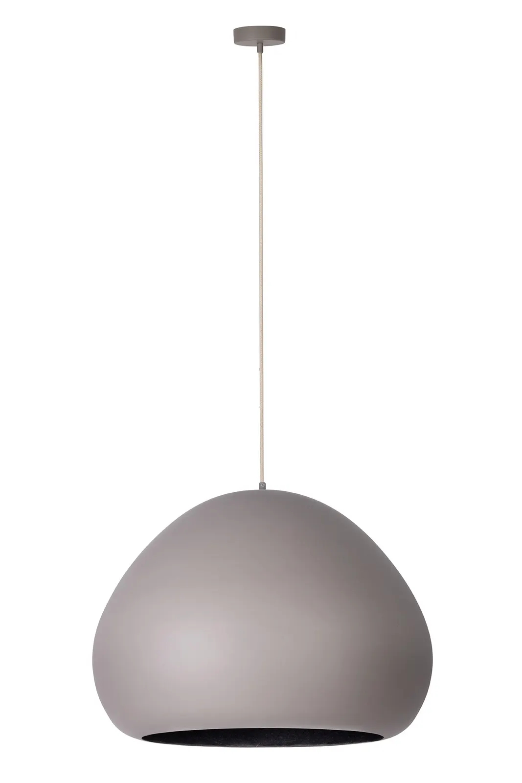 Lampa wisząca LAVA taupe-czarna