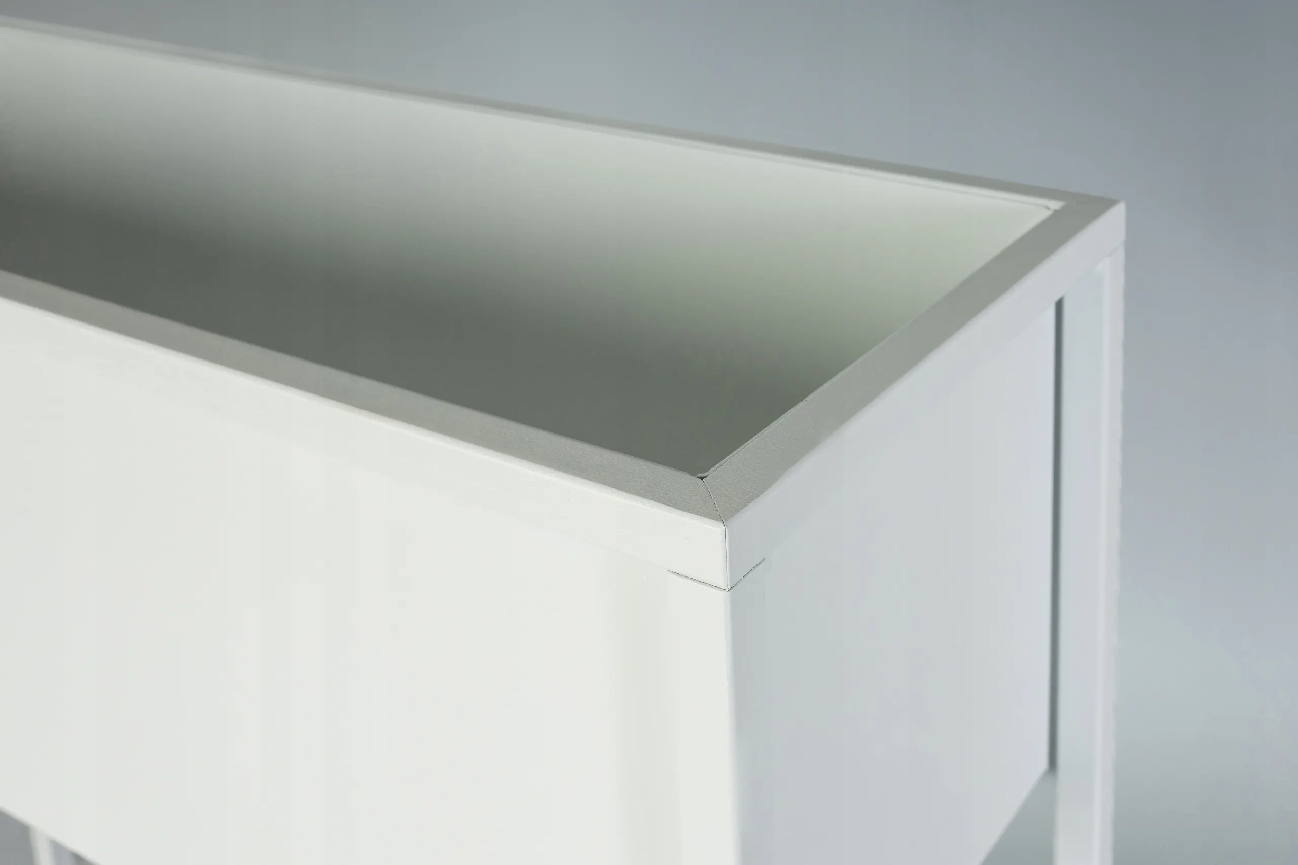 DONICZKA-osłonka na donice metalowa MARSYLIA L biała - LD_TZ000110