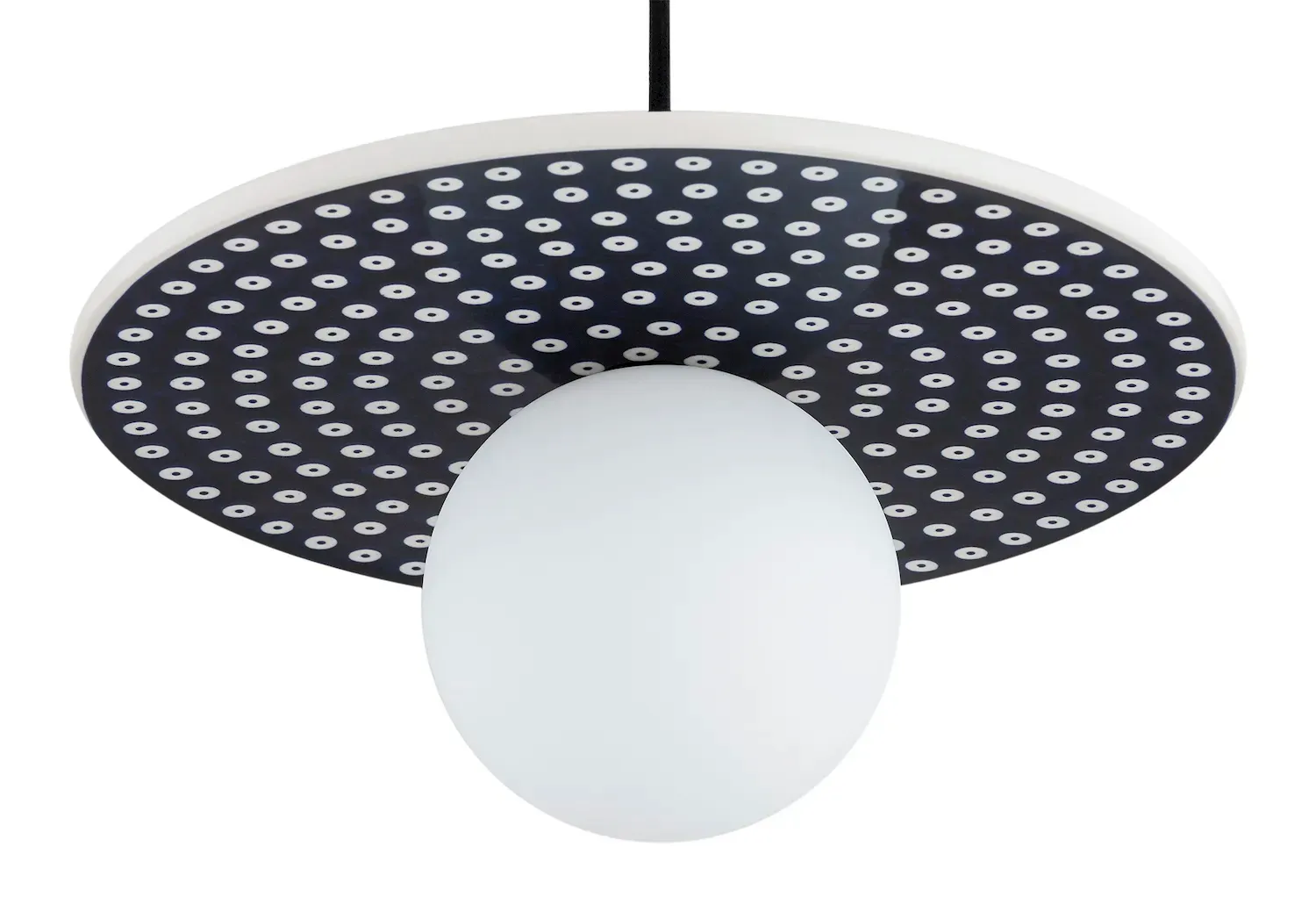 Lampa wisząca paska BOLL ceramika bolesławiecka granatowy kremowy — zdjęcie 2