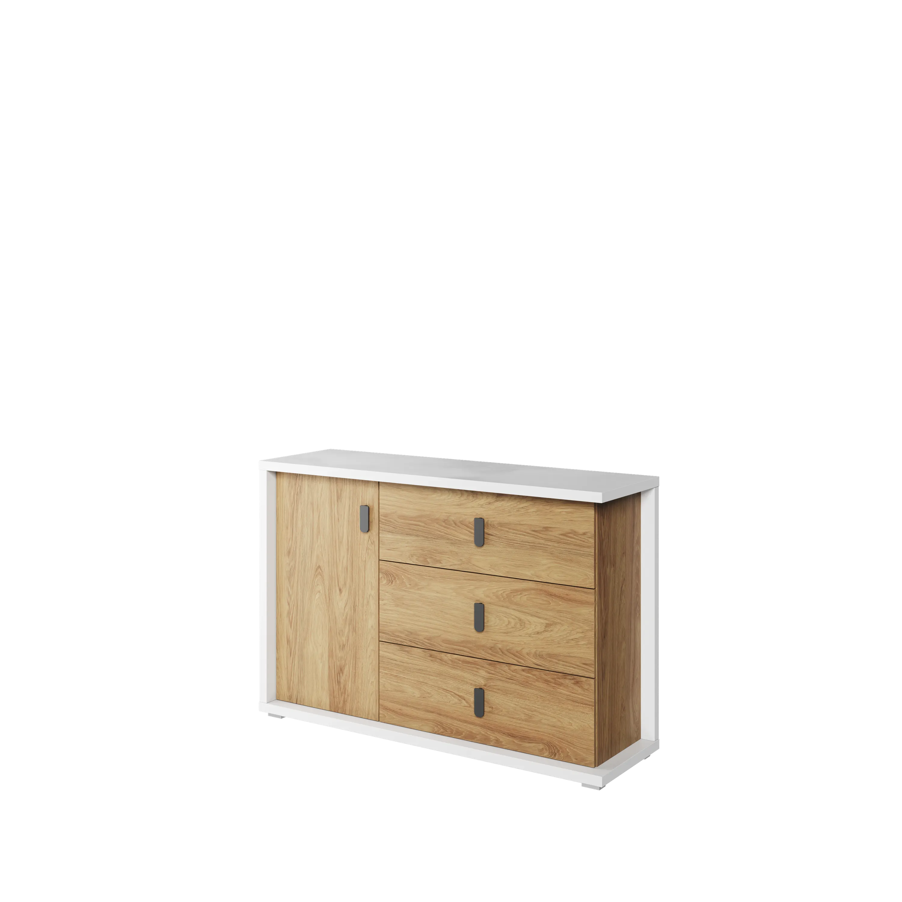 Komoda z szufladami Simi MS-05 135cm biała Meble, Kredens, Szuflada, Szafka