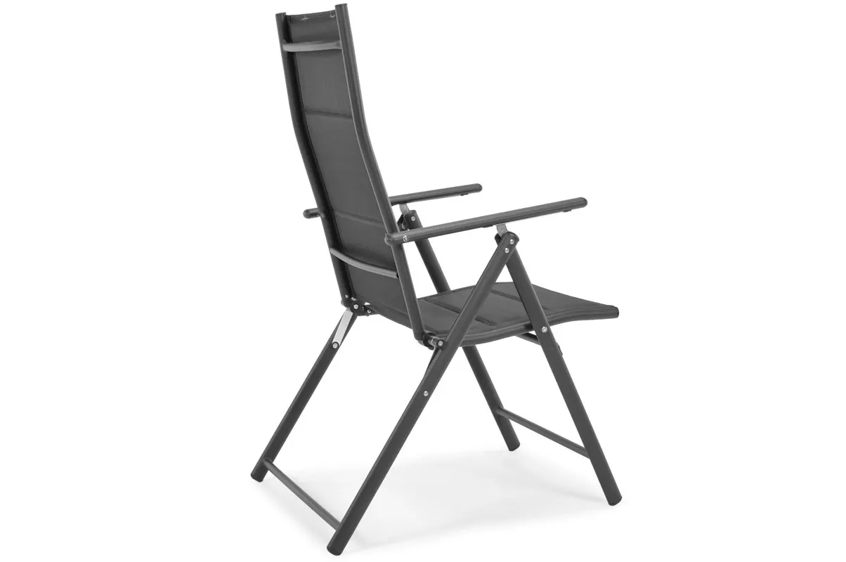 Krzesło ogrodowe składane MODENA aluminiowe czarne - FE5906948127692