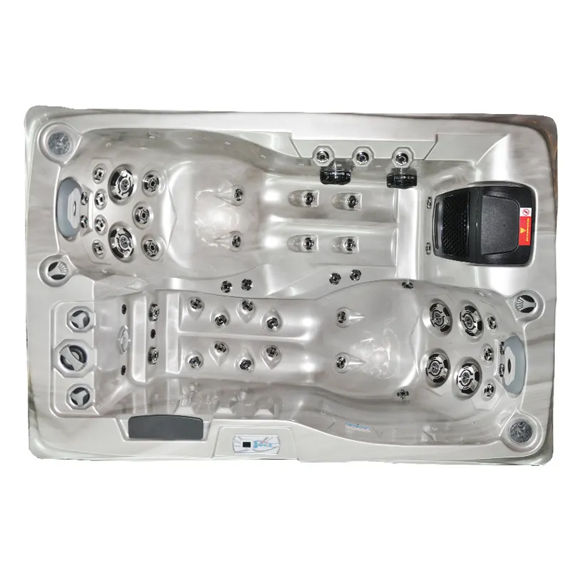 Jacuzzi ogrodowe 2-os. z hydromasażem SPA-749 200x135 cm biały/brązowy - HS_SPA749-3284