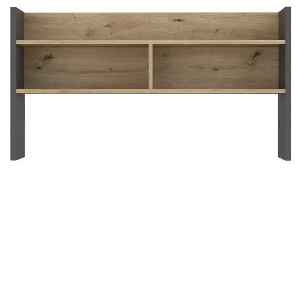 Nadstawka na biurko MODULTRICK 110 cm - efekt drewna, szary - MDUN121-M329