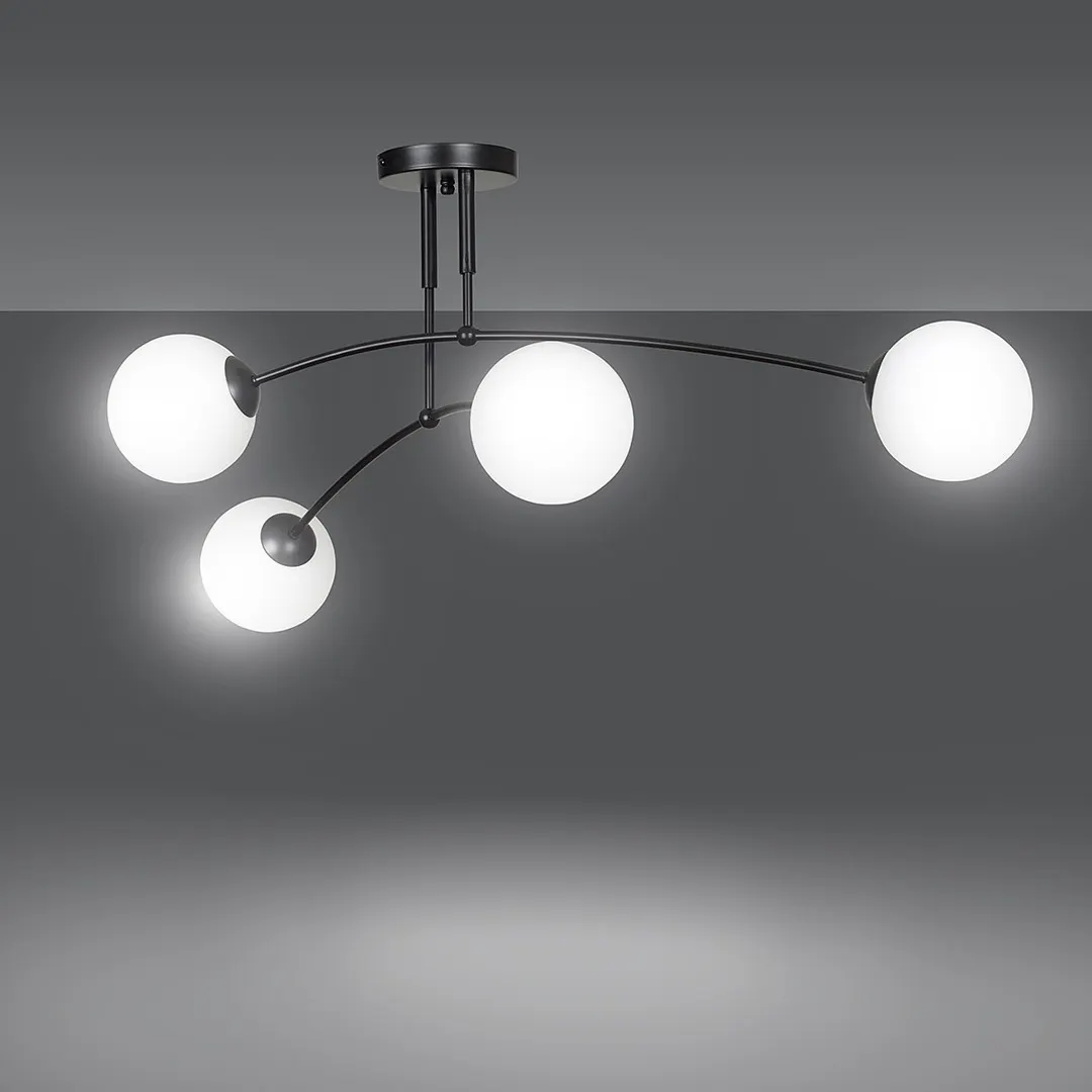 Lampa sufitowa PREGOS 4 czarny biały — zdjęcie 2