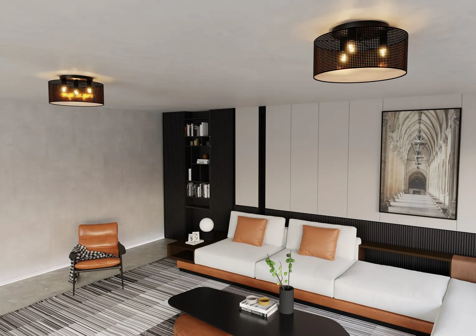 Lampa sufitowa ASTON Czarny 1148/3 - 1148/3