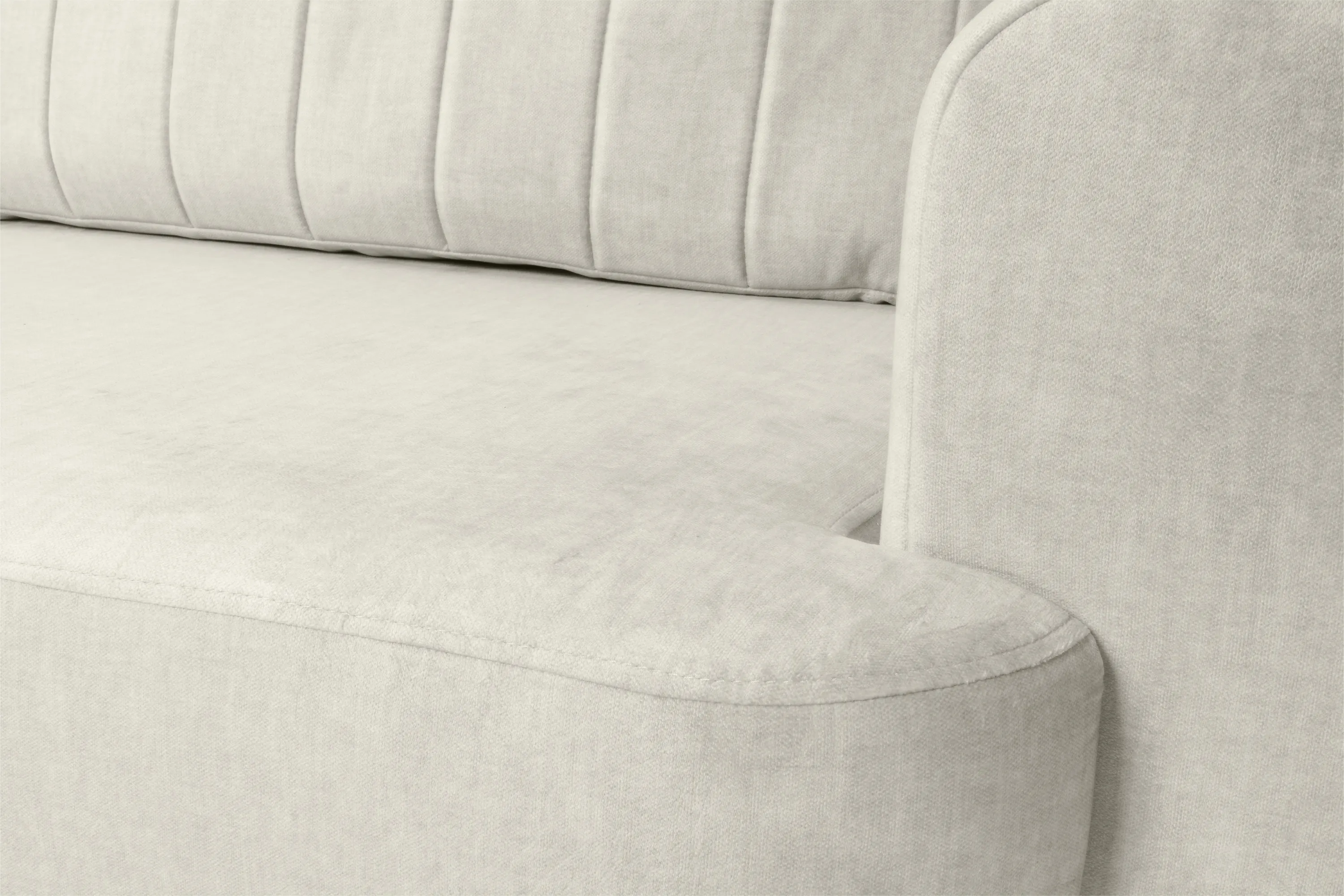 Sofa rozkładana LUZANO (Vogue 1) 250 cm z pojemnikiem kremowa - B_152829