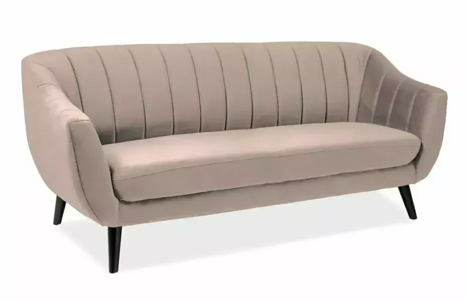 Sofa 3-osobowa ELITE 3 VELVET Bluvel 28 beżowa wenge