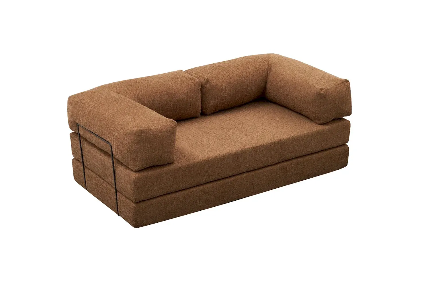 Sofa 3-osobowa rozkładana COMFORT brązowa