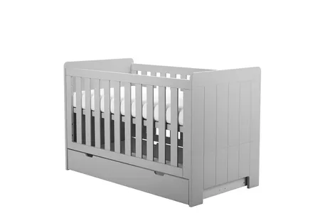 Łóżeczko-tapczanik CALMO 70x140 z regulacją wysokości szare - PIN_021-011-138