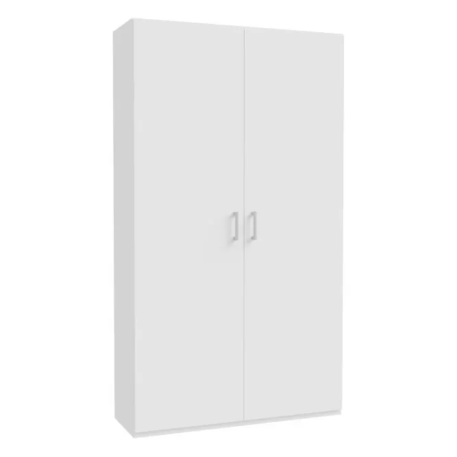 Szafa 2-drzwiowa HOME NOOK 2 drążki i półki 120cm biała