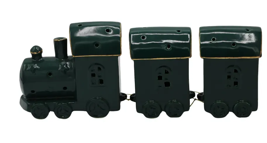 POCIĄG ceramiczny LED zielony