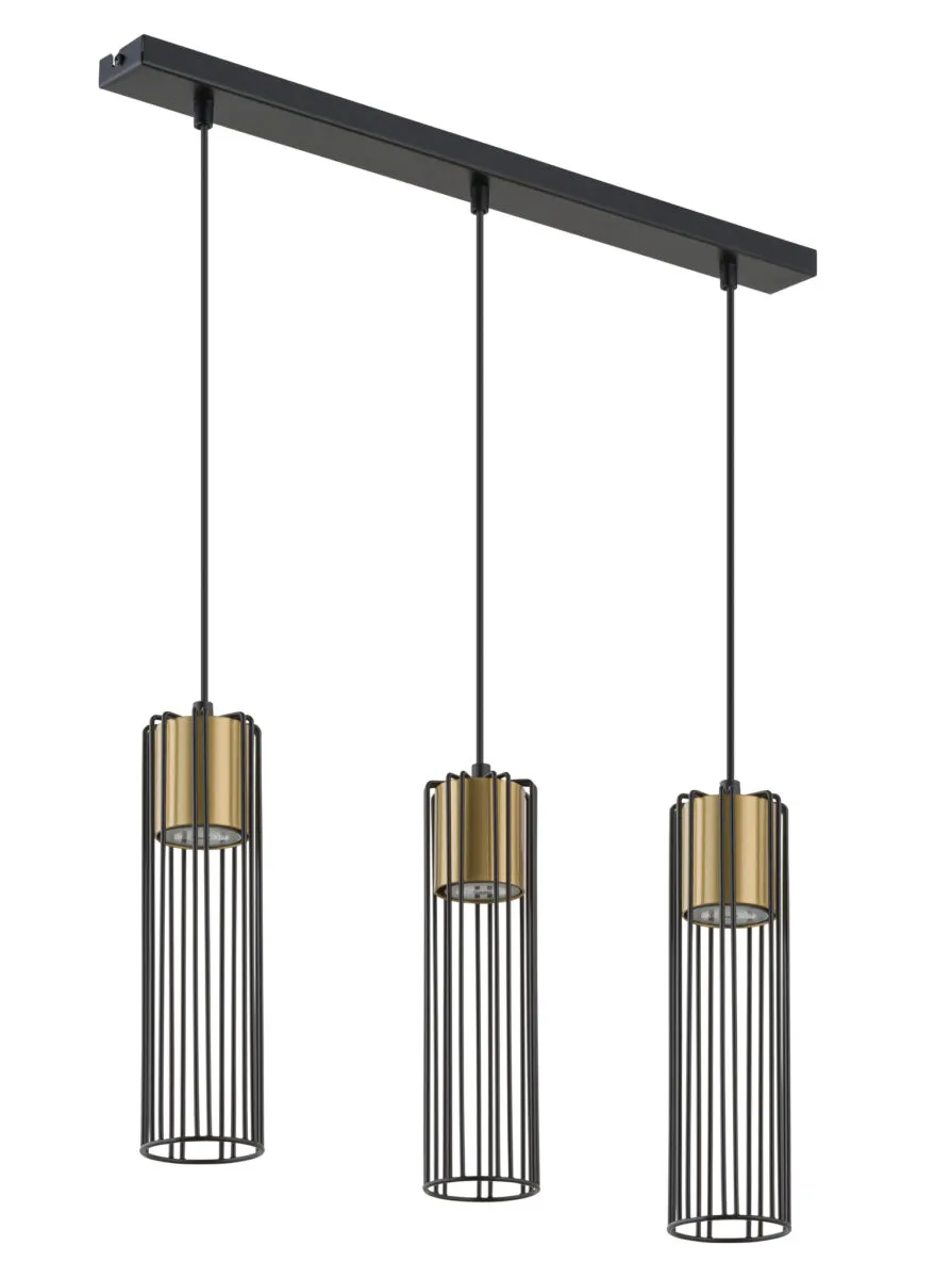 Lampa wisząca FOBIA 3 czarno-złota