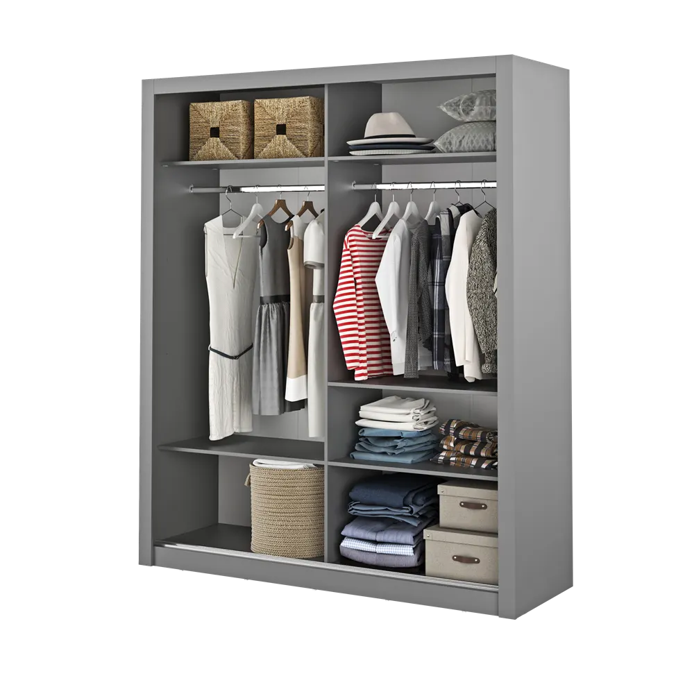 Szafa 2-drzwiowa ARTI AR-03 180cm szara - AR3S