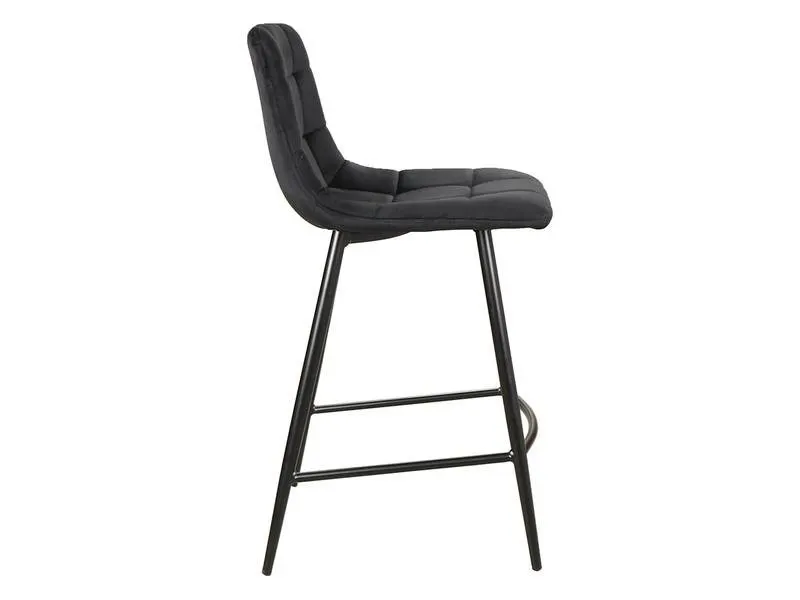 Hoker tapicerowany MILA H-2 VELVET czarny Signal — zdjęcie 3
