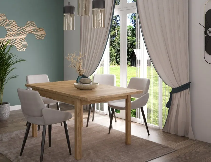 Stół rozkładany JOADAKIS 120(160)x80 Dąb Catania TBLT7081 FORTE - TBLT7081-D89