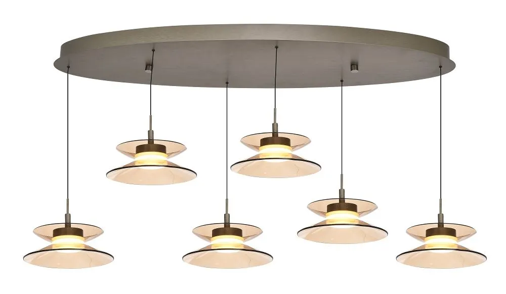 lampa wisząca, wykonanie metal, półka sufitowa, podwieszenie, kolor beżowy