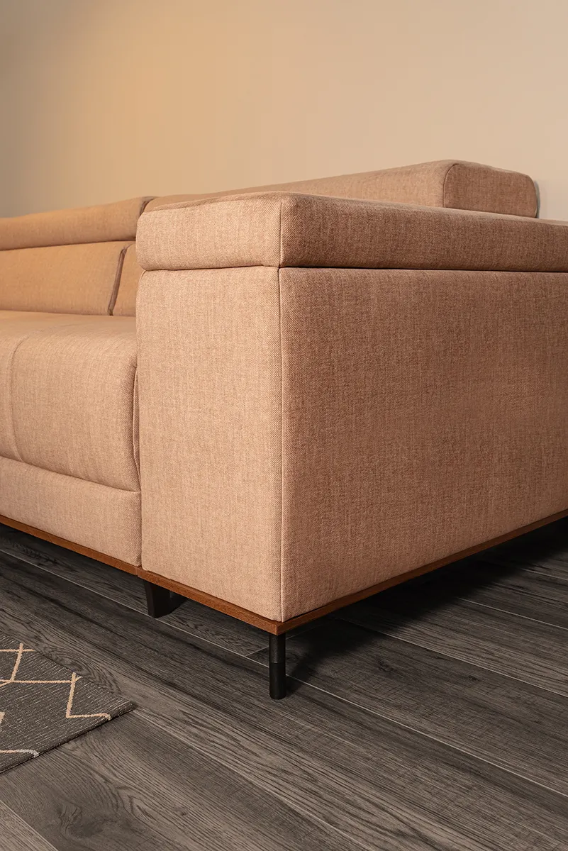 Sofa 3-os rozkładana, z funkcją spania Party Pisello 2 j.beżowy - PARTY-3SFBK-PISELLO2LIGHTBEIGE387SONOMA