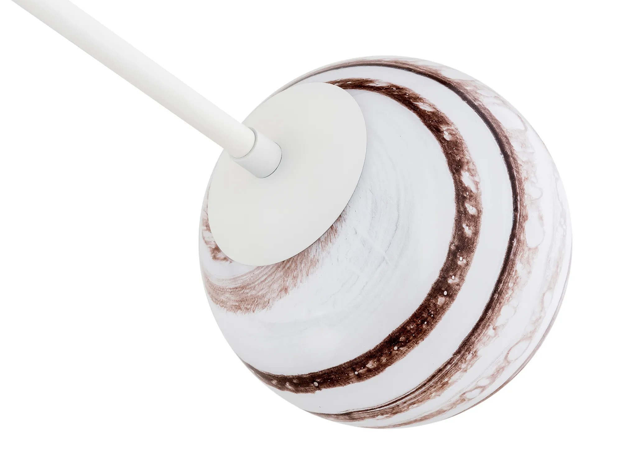 Lampa wisząca ABSOS metalowa biała biało-brązowa marmur regulowana 95x86cm - 1841