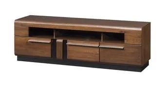 Szafka RTV PORTI 25 drewniana dąb antyczny czarna 160x51x42cm