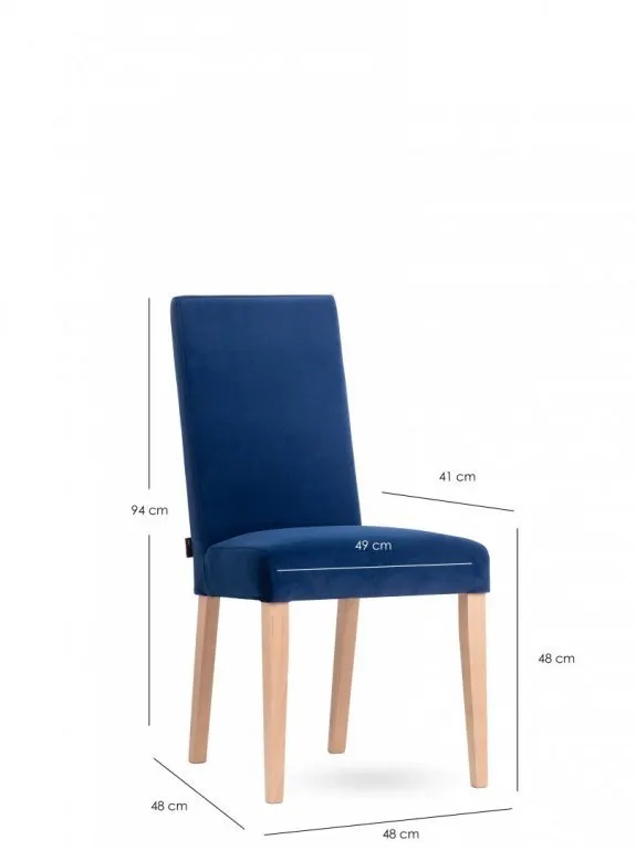 KRZESŁO MODERN O107 Drewno bukowe TK: MATT VELVET 79 GRANAT — zdjęcie 6