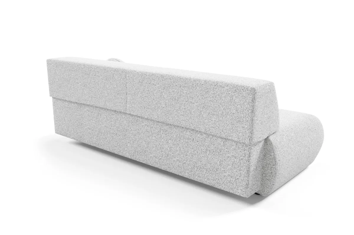 Sofa rozkładana z pojemnikiem PUENTE 214 cm jasnoszara