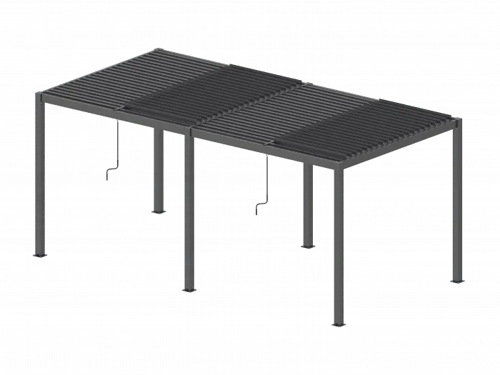 Pergola LUXE 5.8x3m antracyt z LED - MI_5905610251277