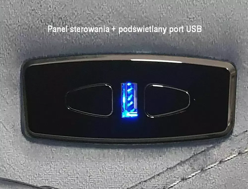 Fotel rozkładany NEPTUN M (funkcja masażui podgrzewania) VELVET beżowy BLUVEL 28 - NEPTUNMVBE