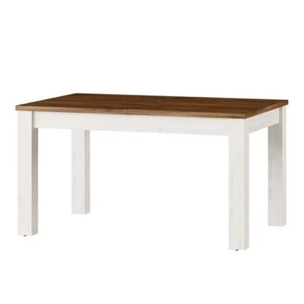 Stół COUNTRY 40 rozkładany dąb stiriling biały 76x90x140(177 lub 214)cm