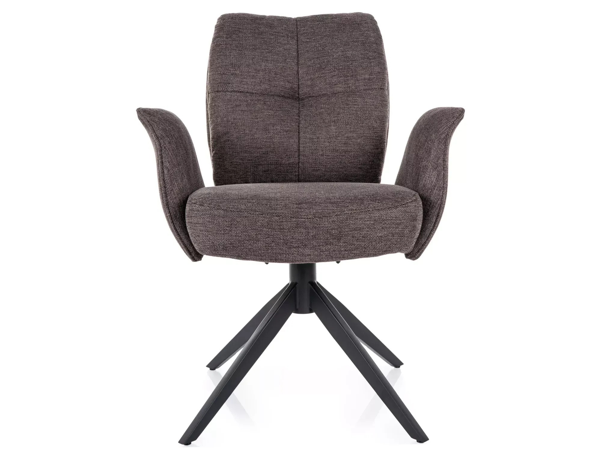 Krzesło obrotowe tapicerowane WING BREGO cappuccino/czarne nogi - WINGBRCCA